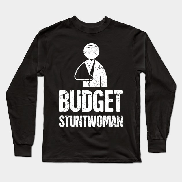 Stuntwoman - Funny Broken Wrist Get Well Long Sleeve T-Shirt by MeatMan